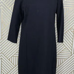 Eileen Fisher  Bateau‎ Neck Shift Dress Black Photo 0