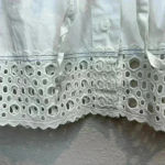 Sandro Eyelet Trim Tie Front Cotton White Blouse In Ecru Photo 6