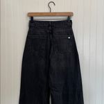 ZARA  High Rise Wide Leg Cotton Denim Jeans in Washed Black Size 2 Photo 9