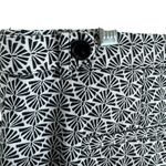 Laundry by Shelli Segal Black White Fan Print Cotton Chino Shorts Size 10 Photo 5