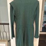 Anthropologie Maeve by Green Ribbed Knit Mock Neck Sweater Dress | Small Photo 3