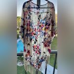 Umgee  Floral Kimono | Fringe Crochet Bottom | Size Med/Lg | Beautiful Boho Photo 12