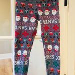 Christmas Leggings New Womens Medium Gray Photo 1