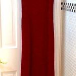 Barbara Lesser burgundy knit Cardigan and sleeveless maxi dress. Size S. Red Photo 2