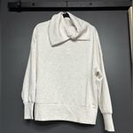 Varley NWT  Priya Longline Cowl Neck Sweatshirt Ivory Marl S Photo 7