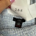 J.Crew  Dress Womens X Small Blue White Striped Linen Cotton Smocked Beach Midi Photo 5