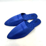 Jason Wu  Blue Satin Logo Embroidered Slipper‎ Mules Size US 7 Photo 1