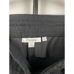 Chico's Chico’s Black Crocodile Texture Pull On Skinny Cropped Ankle Pants Size 12P Photo 4