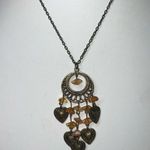 Boho Burnished Gold Tone And Bead Statement Necklace Photo 2