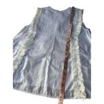 ZARA  White Eyelet Cotton Blouse with Beaded Hem Size S Photo 8