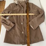 Studio Works Studio‎ Works Womens Hooded Rain Coat Jacket Lightweight Brown Medium Photo 9