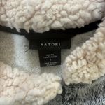 Natori Zip Kaftan Bathrobe House Coat SZ S Sherpa Fuzzy Fleece Gray Cozy Photo 3