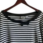 Jason Maxwell  Top Women 2X Black White Striped Crew‎ Neck 3/4 Sleeve Pullover Photo 3