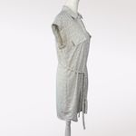 EXPRESS Mini Shirt Dress Gray White Microprint Collared Button Belted Small Photo 5