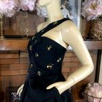 BCBGMAXAZRIA  VVV6K529 BLACK BEADED SINGLE SHOULDER BUBBLE HEM COCKTAIL DRESS (8) Photo 8