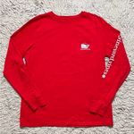 Vineyard Vines Santa Whale Long Sleeve Pocket Tee T-Shirt M Medium Photo 3
