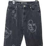 Maniere De Voir  Line Art Mom Jeans Black 10 Photo 3