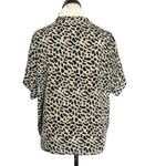 Newbury Kustom Womens Blouse Size Small Boxy Dolman Sleeves Leopard Animal Print Photo 2
