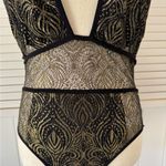 I Heart Rave Gold And Black Festival Lingerie Bodysuit Photo 3
