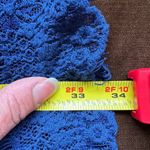 Francesca's Delicate Blue London Mesh Sheer & Detailed Lace Zipper In Back SZ L Photo 11