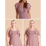 Birdy Grey ‎ Jane Convertible Chiffon Maxi Bridesmaid Dress with Slit in Taupe, S Photo 5