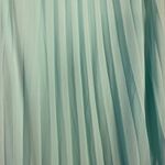 Vintage Cal Style USA Pleated Chiffon Skirt Aqua Blue L Large Midi Made in USA Photo 1
