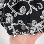 Carole Little Women's Boho Paisley Linen Embroidered Jacket Black White Size 3X Black Photo 2