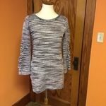 Roz & Ali Purple Marled Knit Bell Sleeve Sweater Tunic Photo 6