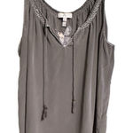 Joie  Embroidered Hummingbird Silk Tank Top Photo 0