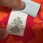 Jaclyn Smith Linen Floral Print Button Up Long Sleeve Blouse Shirt 22 Photo 5