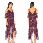 MISA Los Angeles Miss Los Angeles Desi dress in purple floral asymmetrical hem midi dress NWOT Photo 1