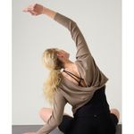 Athleta M Presence Twist Sweatshirt Pyrite Medium Photo 5