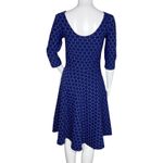 Leota Dress Womens Small Blue White Geometric Career Office Workwear Preppy Photo 3