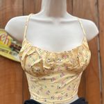 Cute floral crop/bralette top Size XS Yellow Photo 0