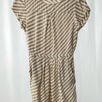 Madewell  Broadway & Broome Stripe Short Sleeve Mini Dress in Brown Cream Size‎ 2 Photo 0