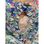 Lilly Pulitzer Size 00 Fiesta Stretch Dress Coastal Blue Lion Around Ruffle Photo 5