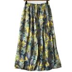 Sag Harbor  Floral Print Midi Skirt Womens Small Rayon Blend‎ Green Yellow Photo 2