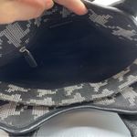 DKNY Black & White Printed Leather Trim Shoulder Handbag Purse Y2K Baguette Photo 10