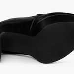 Allegra K  Black Lace up platform booties 7.5 Photo 5