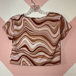 No Boundaries  Marble Groovy 90s Basic Crop Top Rave Concert Event Size Small Photo 3