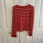 Wondershop red white Henley waffle knit long sleeve size medium Photo 3