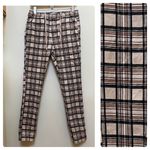 Urban Outfitters  Tan Plaid Tapered Slim Pant Size Small Photo 2