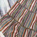 Christopher & Banks  Boho Multicolor Striped Women's Midi Skirt Photo 2