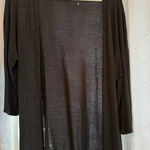Satuun Black Sheer Open Cardigan Lightweight Full Length new Size Medium Photo 0