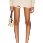 SER.O.YA Arola Skirt Rib Knit Cappuccino Beige Pull On Cotton Distressed XL NWT Tan Photo 1