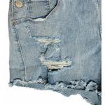 Almost Famous Juniors  Hand Painted Denim Shortalls Bib Overall Shorts Stretch L Photo 2