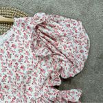 Sister Jane Women’s Floral Maxi Dress Side Cutout Puff Sleeve Milkmaid Pink M+ White Size undefined Photo 7