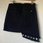 MISA Los Angeles NWT  Super Star Asymmetrical Mini Skirt black wash Photo 3