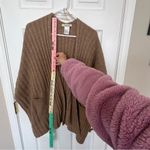 COCOGIO Italy Tan Poncho Cardigan Sweater Wool Alpaca Blend Open Front Pockets Size undefined Photo 6
