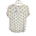 NY & Company White/Gray Tie Sleeve Blouse Sz M NWT White Size M Photo 1